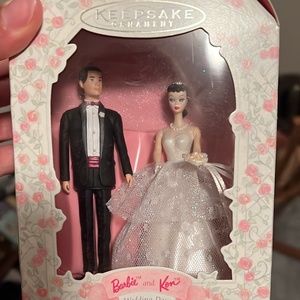 Vintage Barbie & Ken Hallmark ornaments set 1997 NIB